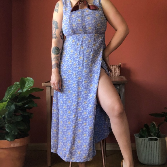 100% Rayon Vintage 90s Dress - Picture 4 of 5